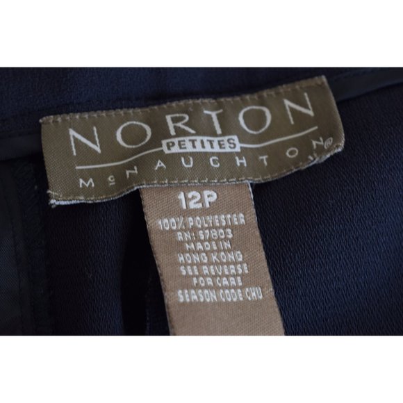 Vintage 90s Blue Flowy Polyester Trousers size 12P |‎ 30-32 waist - Picture 10 of 10